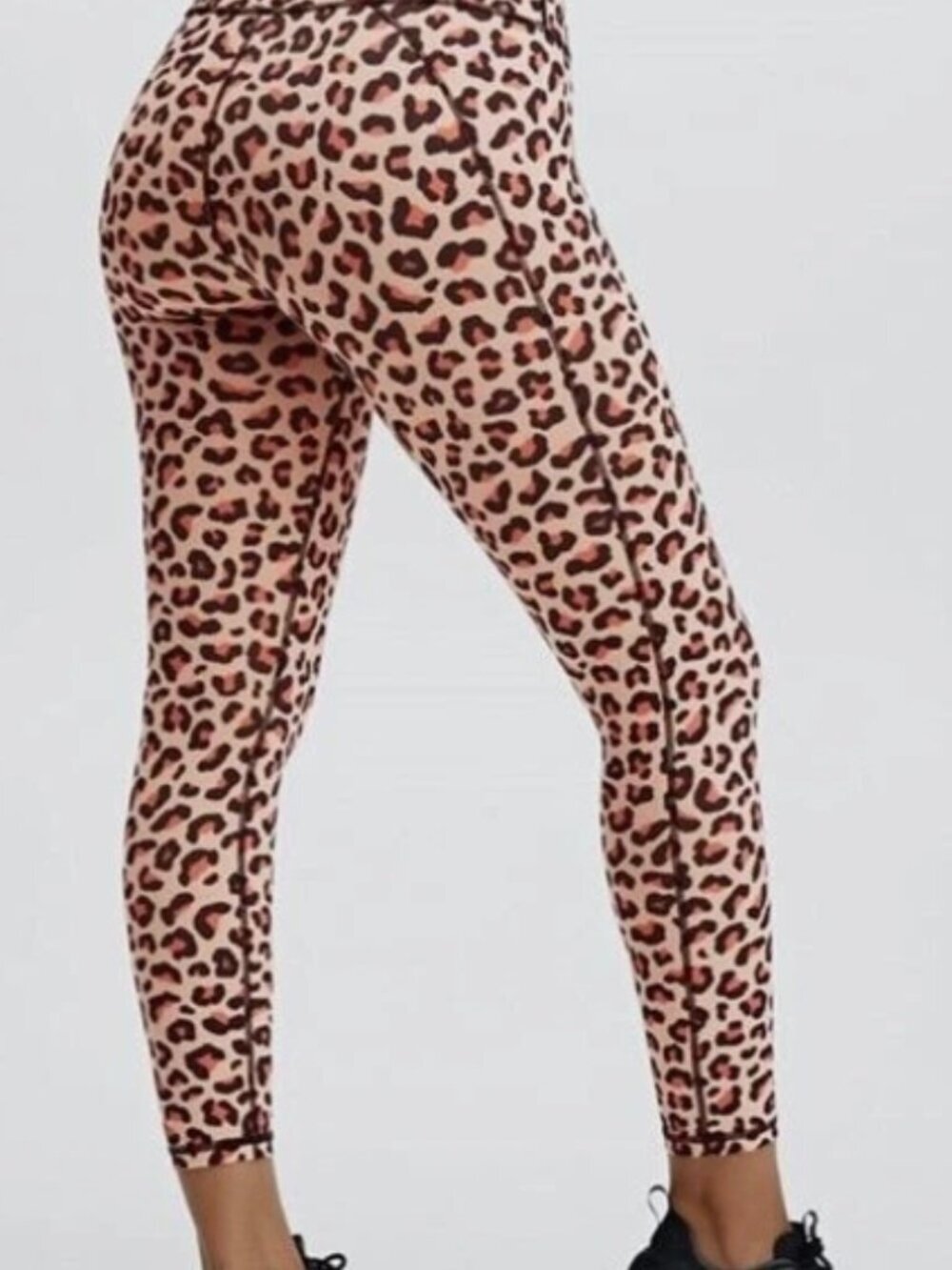 Fabletics powerhold Leopard Print Leggings Size M